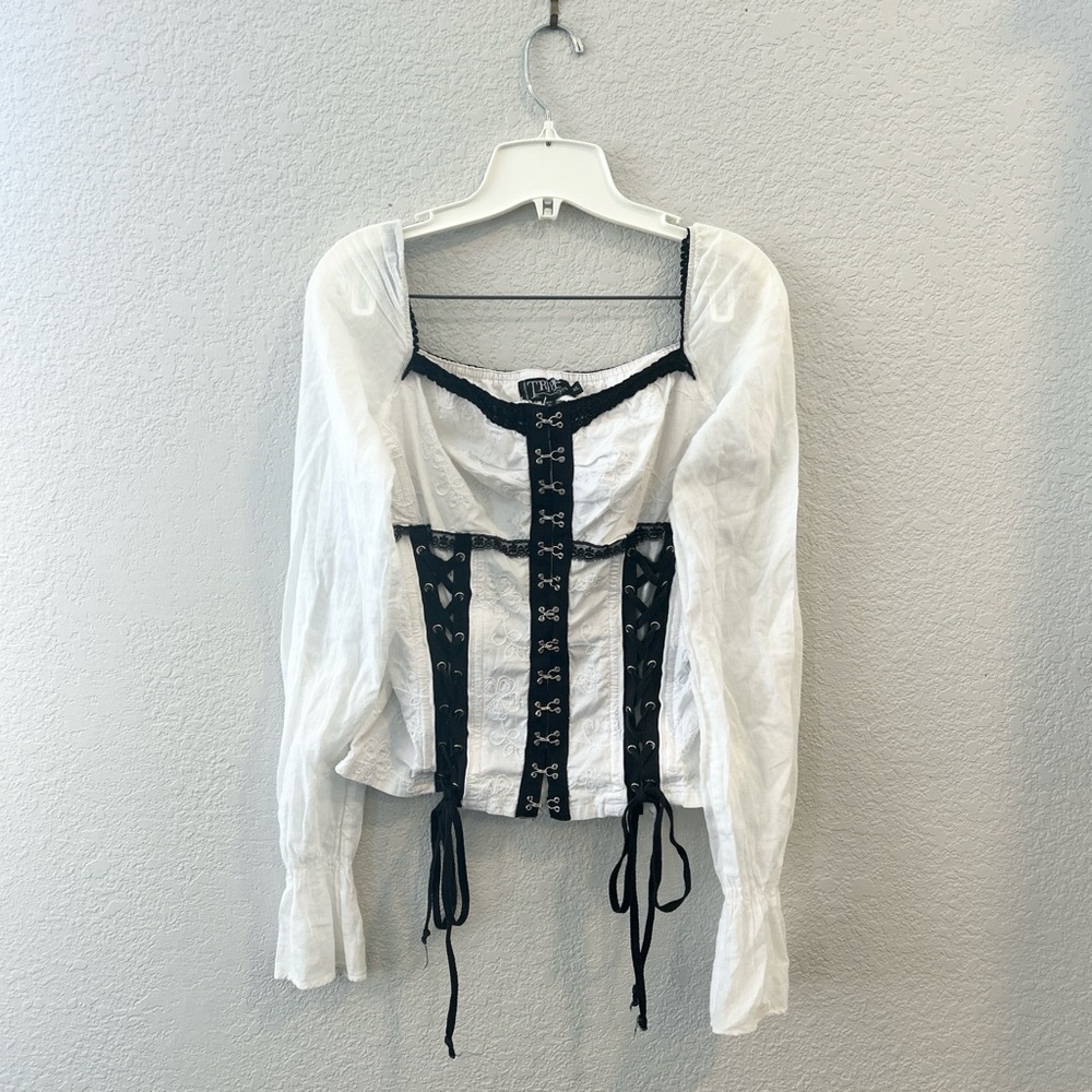 TRIPP NYC Corset Peasant Top